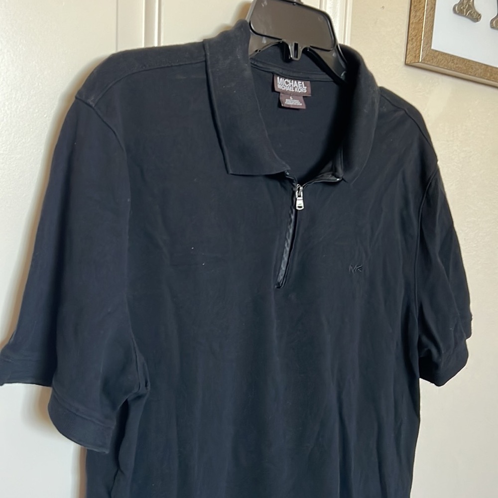 Michael Kors half zipped polo shirt
